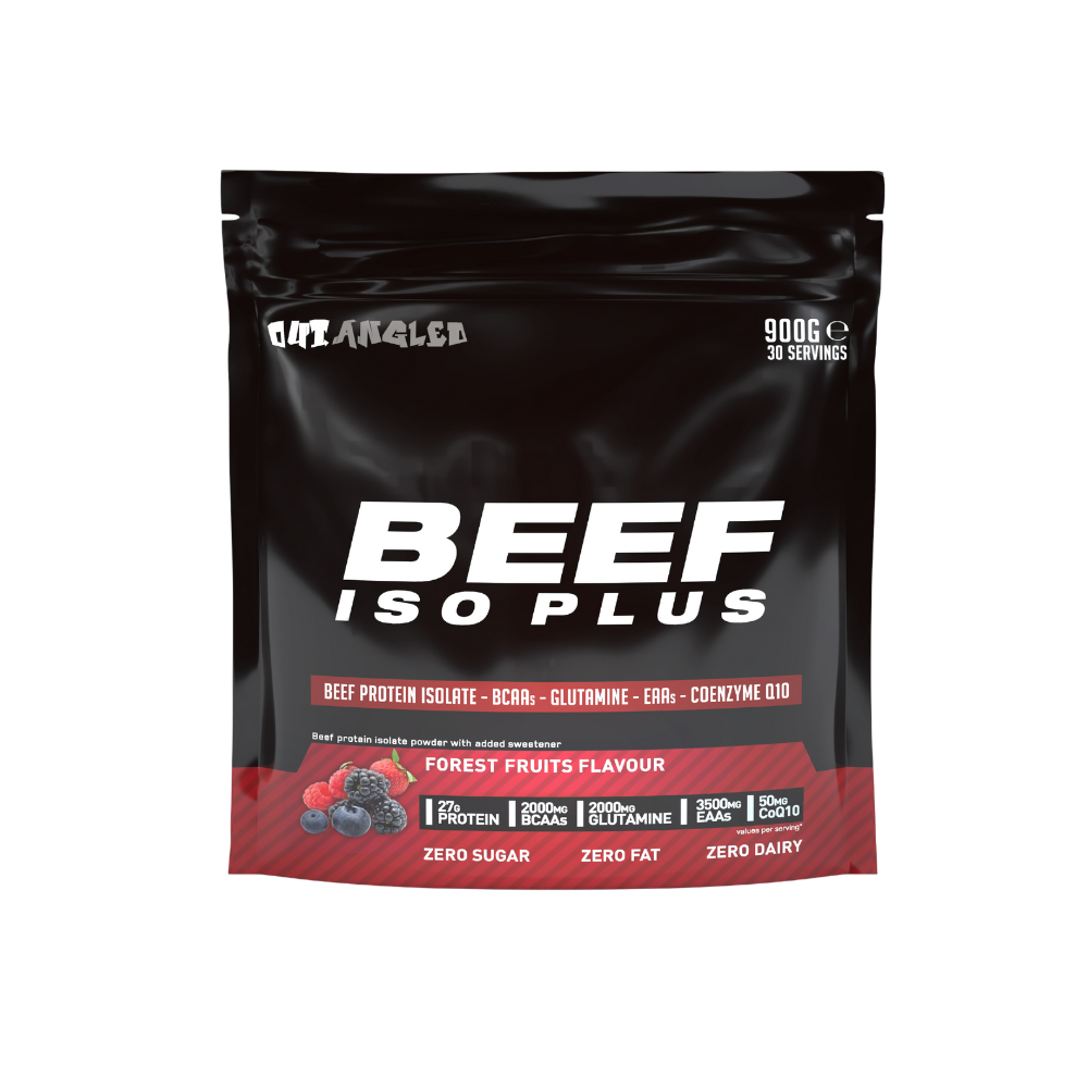 beef protein isolate protein powder forest fruits flavoured, fat free, sugar free, high protein